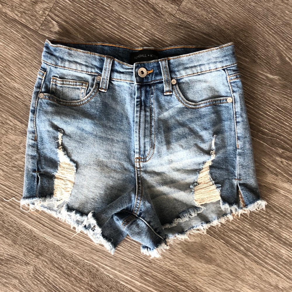 Kendall + Kylie The Icon High Waisted Jean Shorts